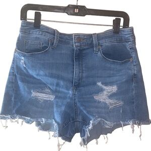 High Rise Universal Thread Ripped Jean Shorts